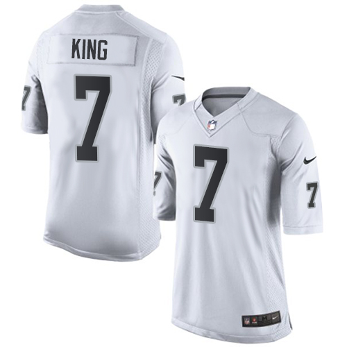 Youth Limited Marquette King Nike Jersey White Road - #7 NFL Oakland Raiders
